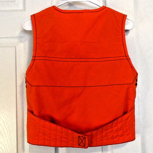 NWT Orange Vest PXP Paris Utility Hi Vis Padded Camping Shoot Tactical UK-M=US S - Picture 2 of 11